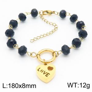 Stainless Steel Crystal Bracelet - KB183009-TJG