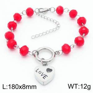 Stainless Steel Crystal Bracelet - KB183012-TJG