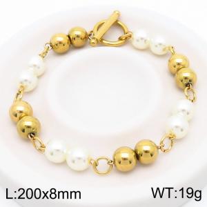 Stainless Steel Gold-plating Bracelet - KB183020-BH