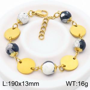 Stainless Steel Gold-plating Bracelet - KB183024-BH