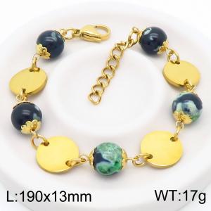 Stainless Steel Gold-plating Bracelet - KB183025-BH