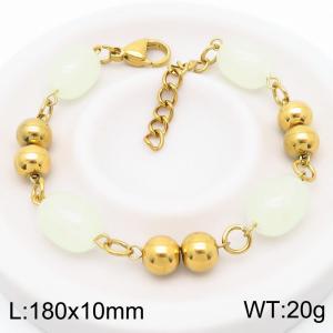 Stainless Steel Gold-plating Bracelet - KB183026-BH