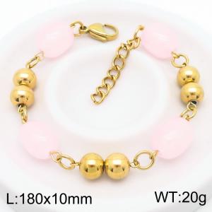 Stainless Steel Gold-plating Bracelet - KB183027-BH