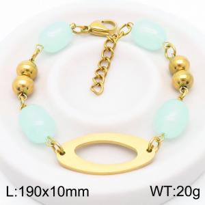 Stainless Steel Gold-plating Bracelet - KB183028-BH