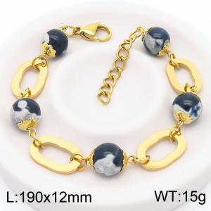 Stainless Steel Gold-plating Bracelet - KB183031-BH