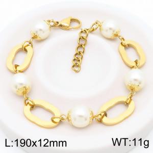 Stainless Steel Gold-plating Bracelet - KB183032-BH