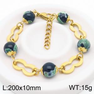 Stainless Steel Gold-plating Bracelet - KB183033-BH