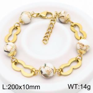 Stainless Steel Gold-plating Bracelet - KB183034-BH