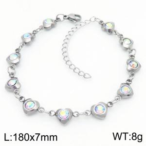 Stainless Steel Stone Bracelet - KB183046-TJG