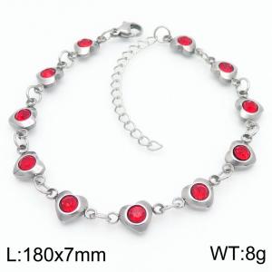 Stainless Steel Stone Bracelet - KB183049-TJG