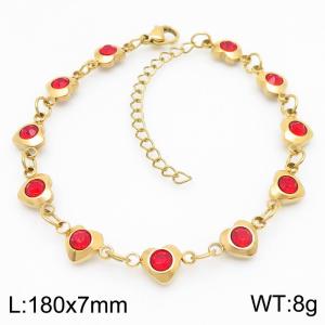 Stainless Steel Stone Bracelet - KB183054-TJG