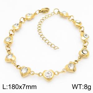 Stainless Steel Stone Bracelet - KB183055-TJG