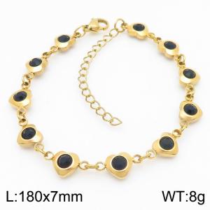 Stainless Steel Stone Bracelet - KB183056-TJG