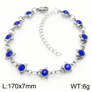 Stainless Steel Stone Bracelet - KB183057-TJG