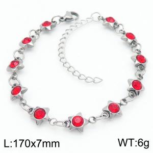 Stainless Steel Stone Bracelet - KB183060-TJG