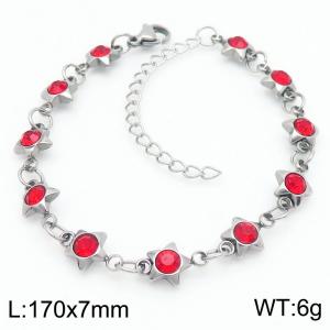 Stainless Steel Stone Bracelet - KB183060-TJG