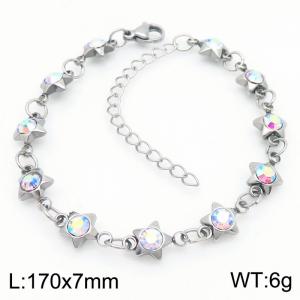 Stainless Steel Stone Bracelet - KB183061-TJG