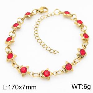 Stainless Steel Stone Bracelet - KB183063-TJG