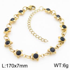 Stainless Steel Stone Bracelet - KB183064-TJG