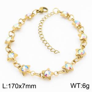 Stainless Steel Stone Bracelet - KB183066-TJG