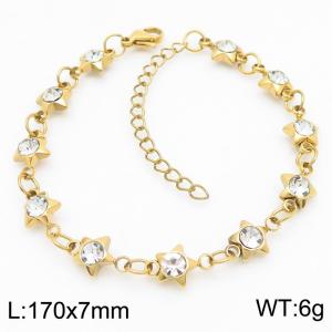 Stainless Steel Stone Bracelet - KB183067-TJG