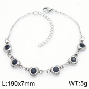 Stainless Steel Stone Bracelet - KB183069-TJG