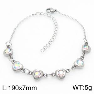 Stainless Steel Stone Bracelet - KB183070-TJG