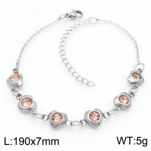 Stainless Steel Stone Bracelet - KB183073-TJG