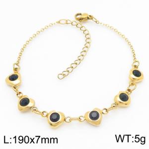 Stainless Steel Stone Bracelet - KB183075-TJG