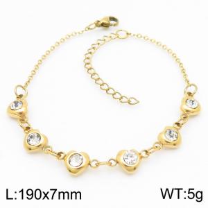 Stainless Steel Stone Bracelet - KB183078-TJG