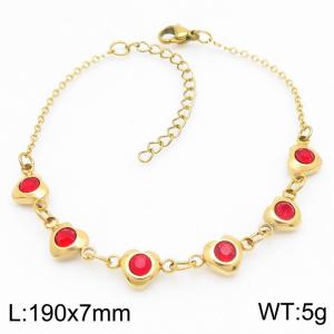 Stainless Steel Stone Bracelet - KB183079-TJG