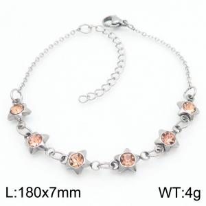 Stainless Steel Stone Bracelet - KB183084-TJG