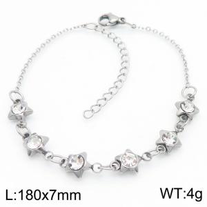 Stainless Steel Stone Bracelet - KB183086-TJG