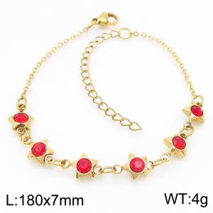 Stainless Steel Stone Bracelet - KB183089-TJG