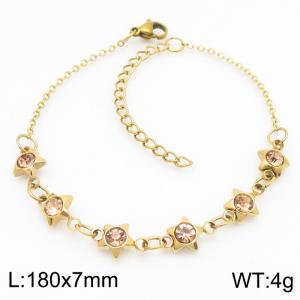 Stainless Steel Stone Bracelet - KB183090-TJG