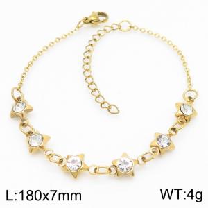 Stainless Steel Stone Bracelet - KB183091-TJG