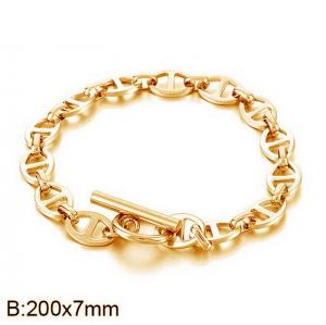 Stainless steel sun shaped chain OT buckle bracelet - KB183112-Z