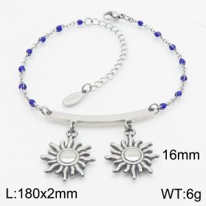 Drip Beads Double Sun Charm Bracelet for Women Stainless Steel Trendy Jewelry - KB183117-Z