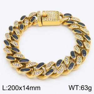 Stainless Steel Stone Bracelet - KB183196-KJX