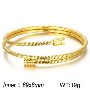 Stainless Steel Gold-plating Bangle - KB183236-HM