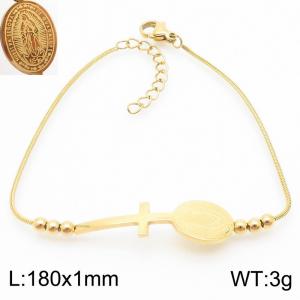 Stainless Steel Gold-plating Bracelet - KB183254-HDJ