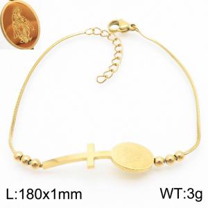 Stainless Steel Gold-plating Bracelet - KB183255-HDJ
