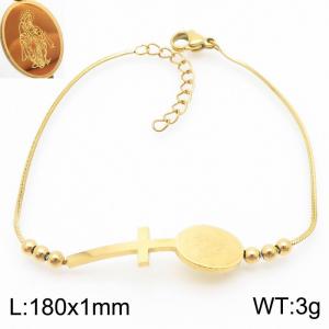 Stainless Steel Gold-plating Bracelet - KB183255-HDJ