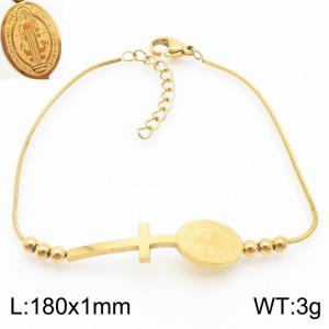 Stainless Steel Gold-plating Bracelet - KB183256-HDJ