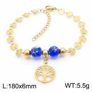 Stainless Steel Gold-plating Bracelet - KB183261-MN