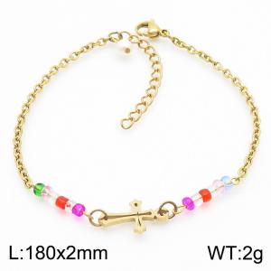 Stainless Steel Gold-plating Bracelet - KB183265-MN