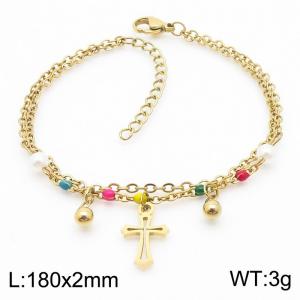 Stainless Steel Gold-plating Bracelet - KB183267-MN