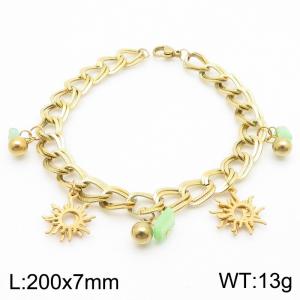 Stainless Steel Gold-plating Bracelet - KB183273-MN