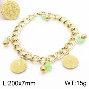 Stainless Steel Gold-plating Bracelet - KB183274-MN