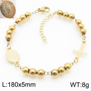 Stainless Rosary Bracelet - KB183313-YU